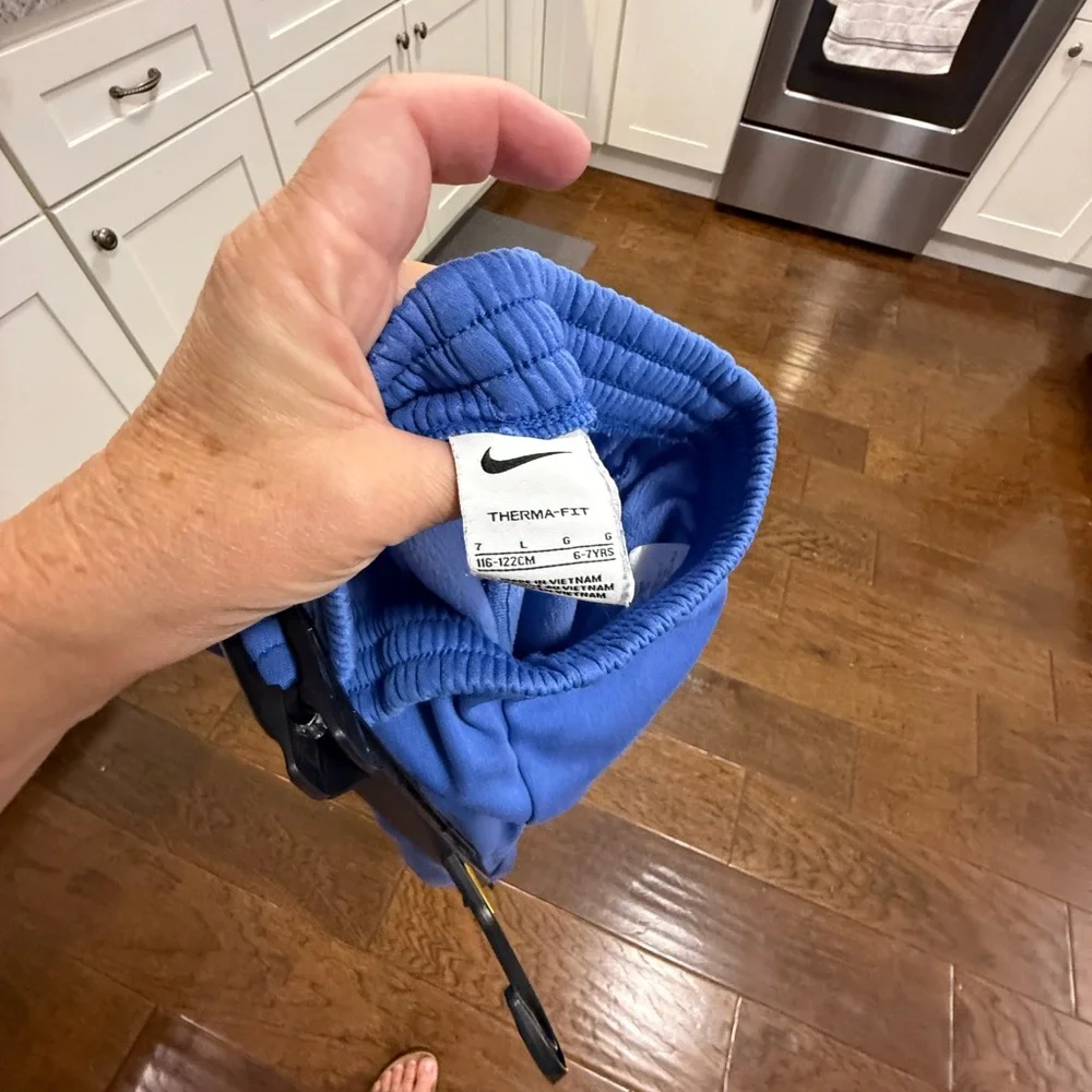 Nike Royal Blue Fleece Joggers with White Logo